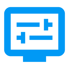 blue icon of monitor