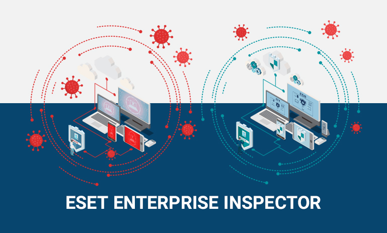 تصویر مقایسه محیط آلوده و امن در ESET Enterprise Inspector (EDR)؛ راهکار هوشمند دژپاد برای امنیت سازمانی در برابر تهدیدات سایبری