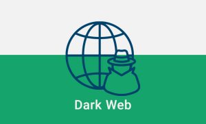 تصویر مفهومی دارک‌وب با نماد اینترنت و کاربر ناشناس به‌عنوان فضای پنهان اینترنت