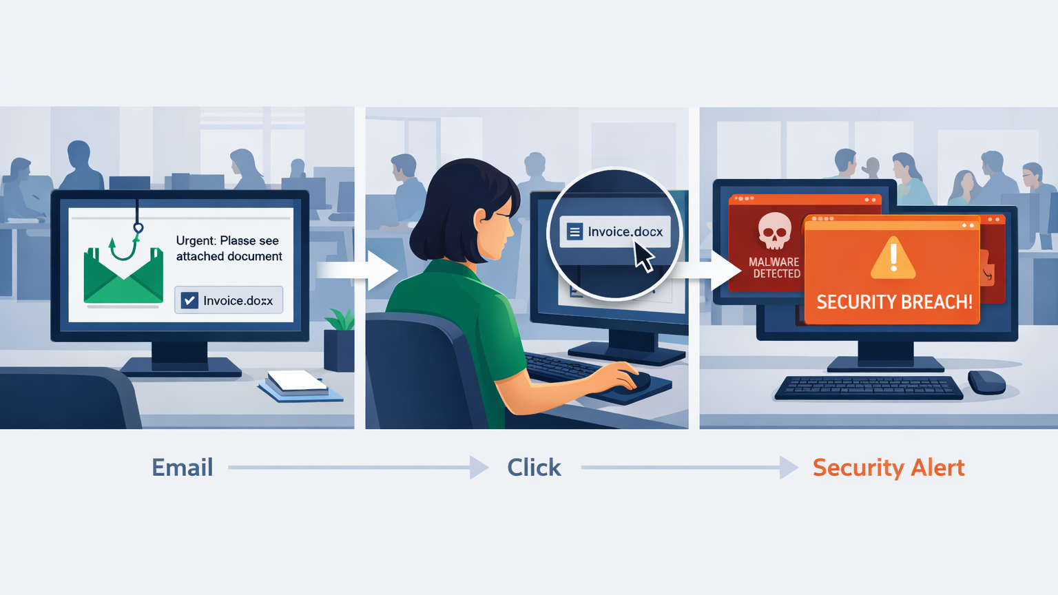 اشتباهات امنیتی در شرکت‌های کوچک و متوسط؛ سناریوی حمله از طریق ایمیل