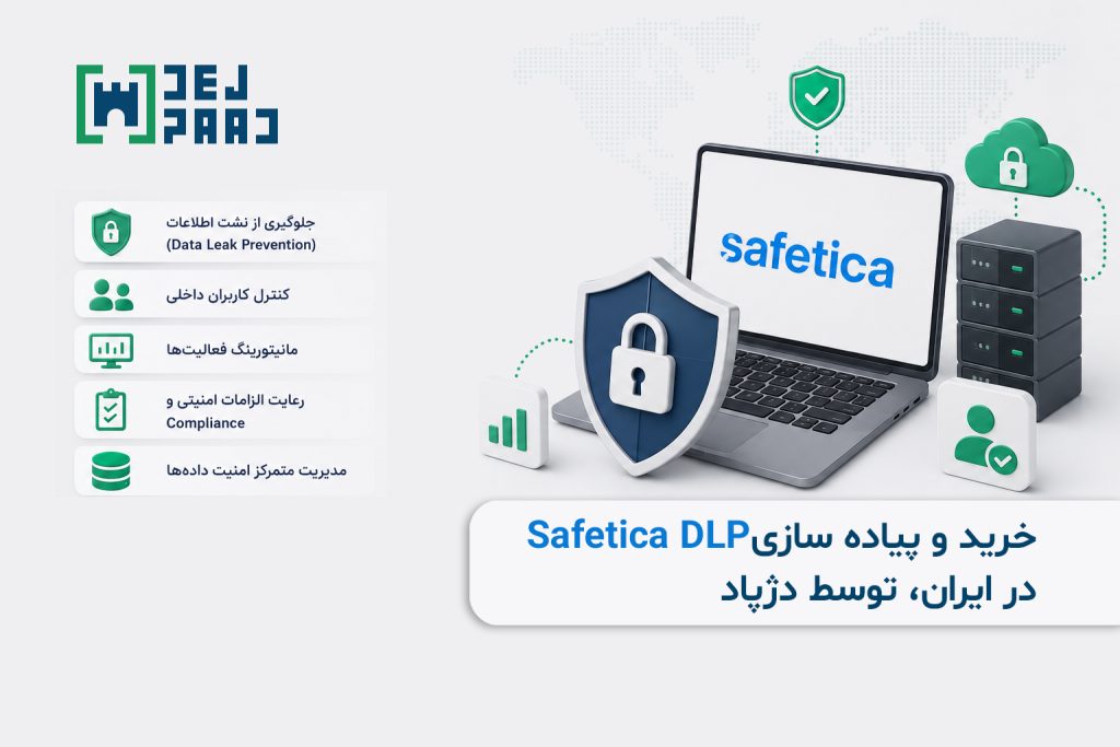 Safetica DLP راهکار جامع حفاظت از داده‌های سازمانی و کنترل رفتار کاربران با قابلیت جلوگیری از نشت اطلاعات، مانیتورینگ فعالیت‌ها و رعایت الزامات Compliance – ارائه و پیاده‌سازی توسط مجموعه دژپاد شامل مشاوره، طراحی، پشتیبانی و تنظیم Policyهای امنیتی