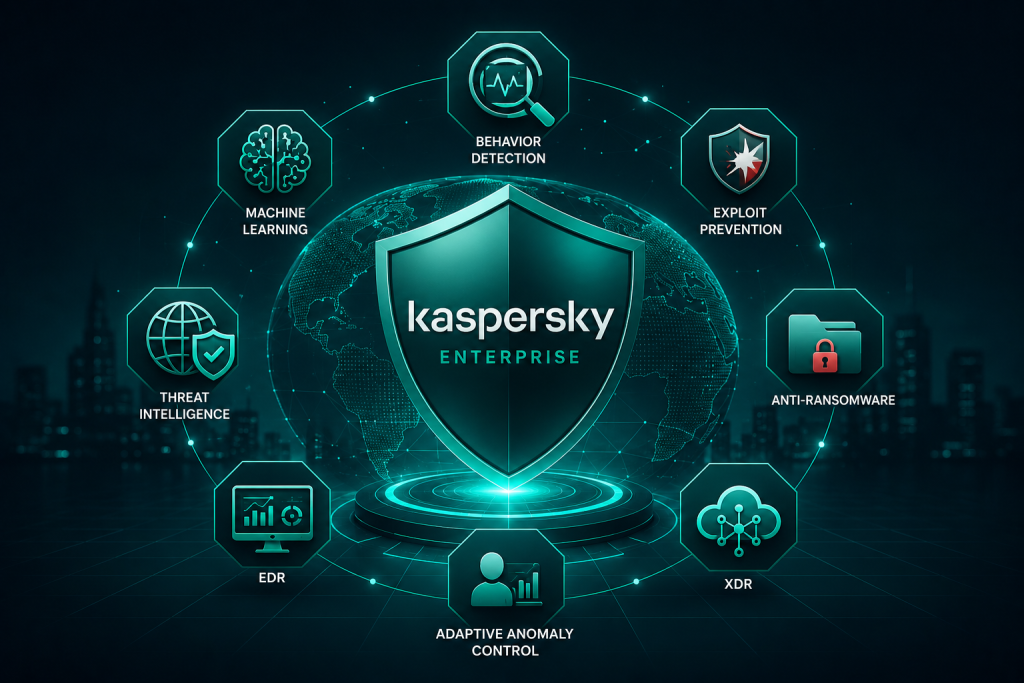 ضرورت استفاده از آنتی ویروس سازمانی Kaspersky برای مقابله با حملات سایبری و باج افزارها در شرکت ها و سازمان ها