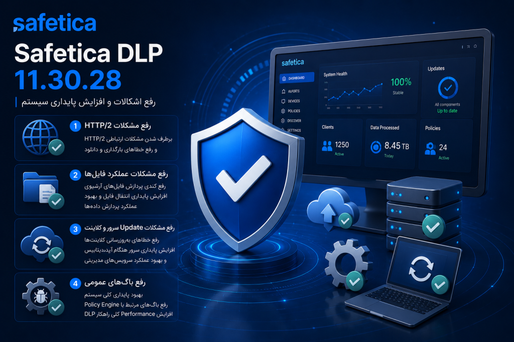 رفع مشکلات HTTP/2 و بهبود پایداری سیستم در نسخه Safetica DLP 11.30.28